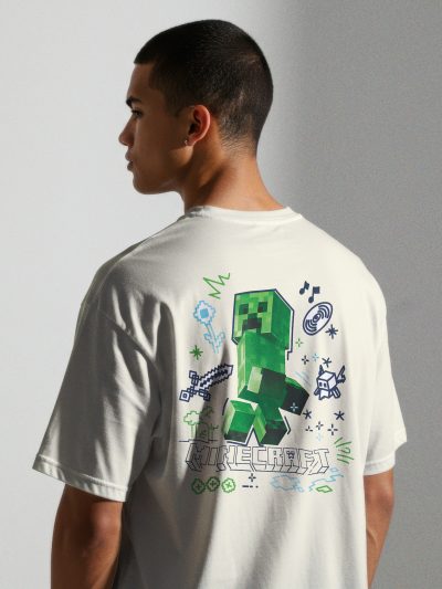 MineCraft Creeper Core | 240 GSM French Terry Oversized Graphic T-Shirt