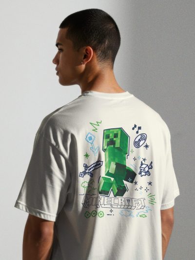 MineCraft Creeper Core | 240 GSM French Terry Oversized Graphic T-Shirt