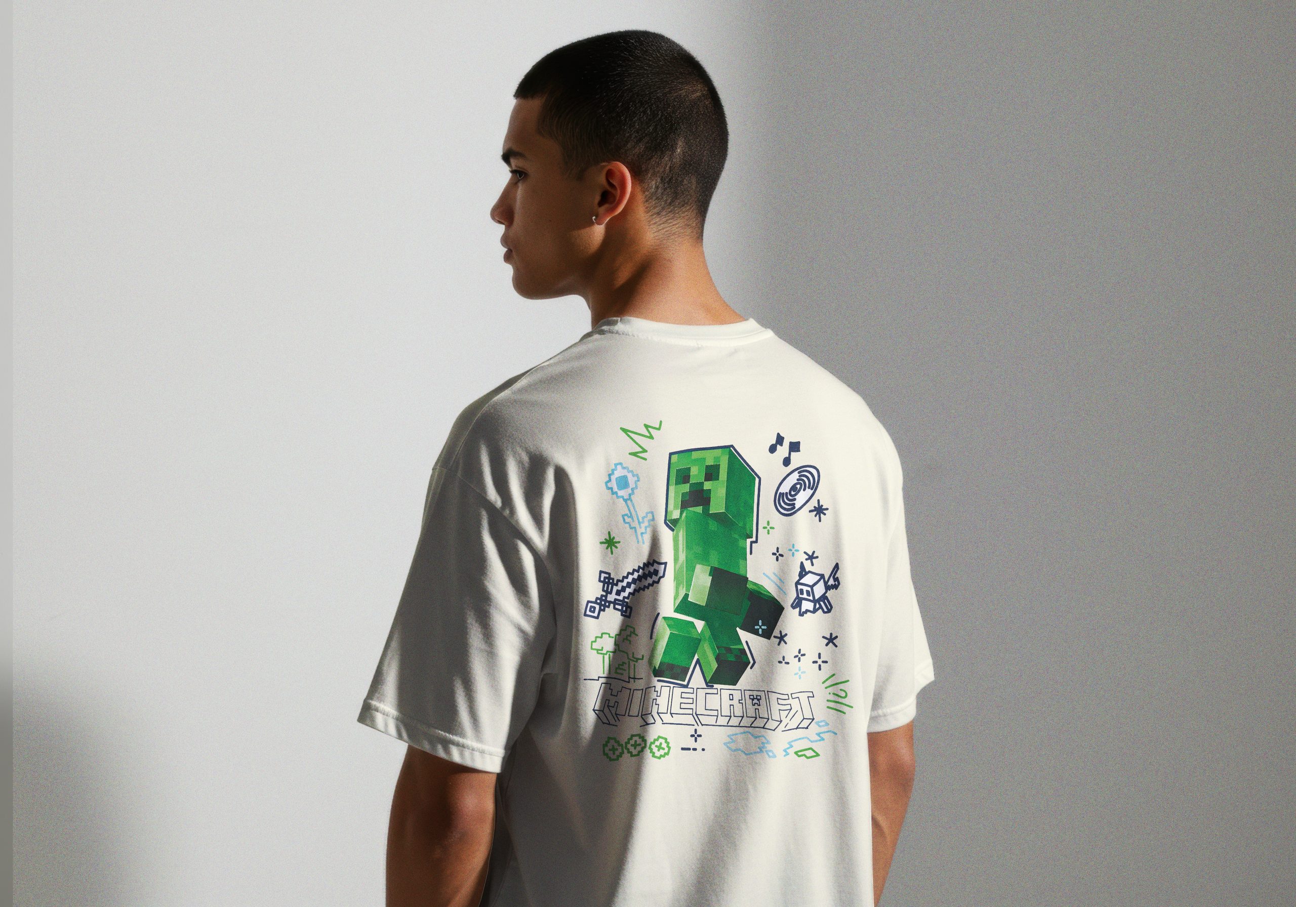 MineCraft Creeper Core | 240 GSM French Terry Oversized Graphic T-Shirt