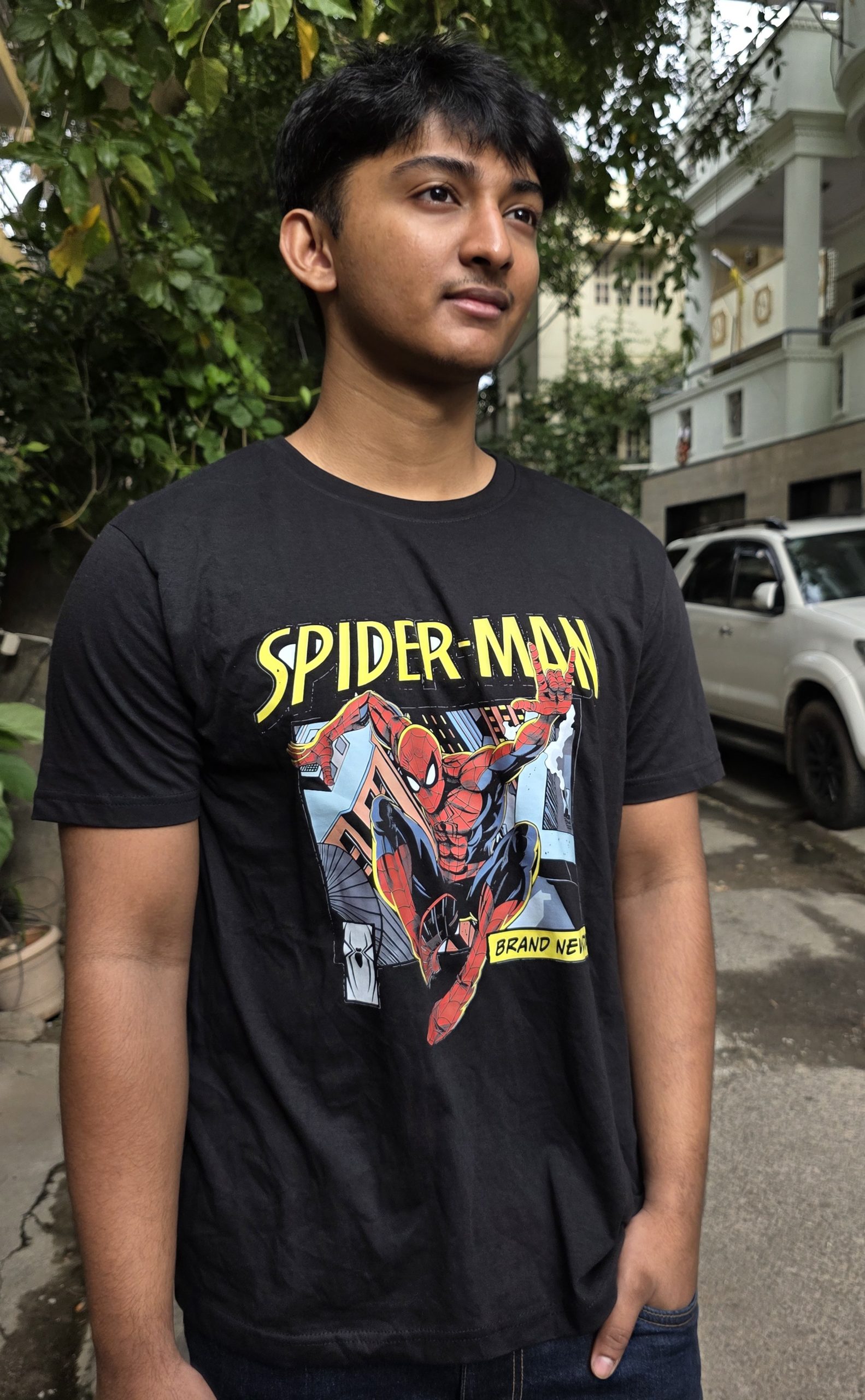 Spider-Man Graphic Printed T-Shirt – 190 GSM 100% Pure Cotton Regular Fit